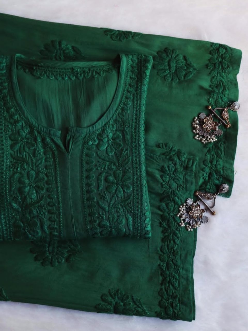 Pure modal Long 2 Peice Kurti Plazo Set✨