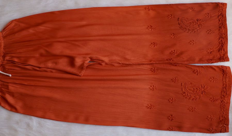 3 PIECE MODAL OMBRE LONG HANDWORK KURTI PLAZO SET✨ view 4