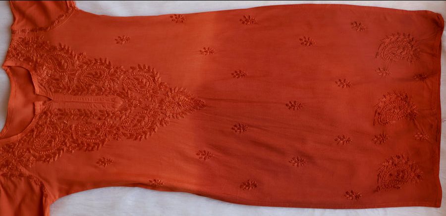 3 PIECE MODAL OMBRE LONG HANDWORK KURTI PLAZO SET✨ view 3