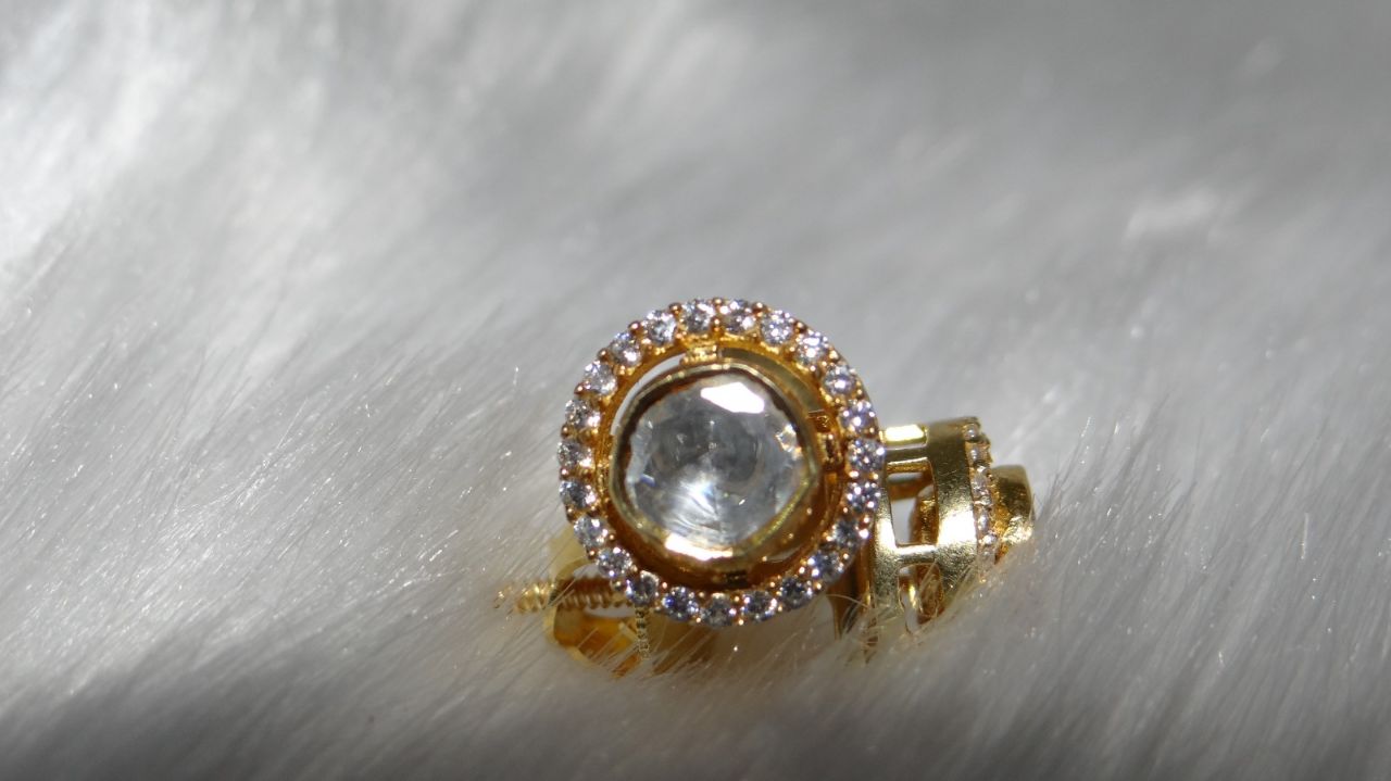Elegant Minimalistic Polki Collection With 22k Gold Finish (925 Silver) view 4