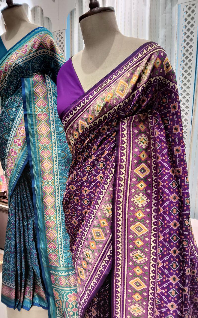 Patola Semi Silk Saree With Full Weaving view 5