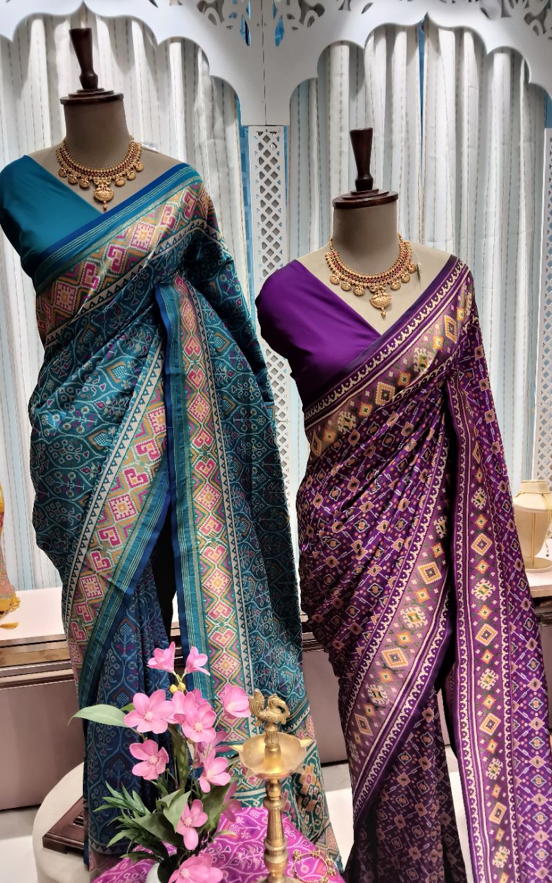 Patola Semi Silk Saree With Full Weaving view 8