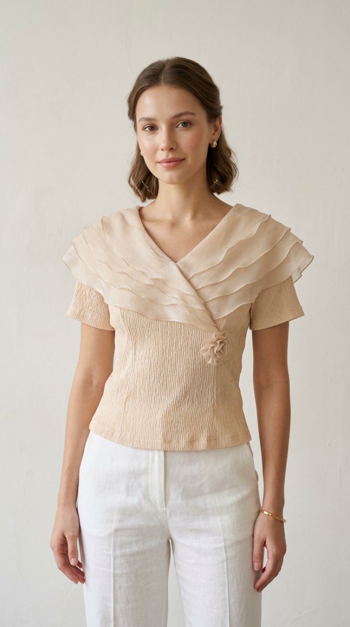 Flower Patch Brown Top view 3