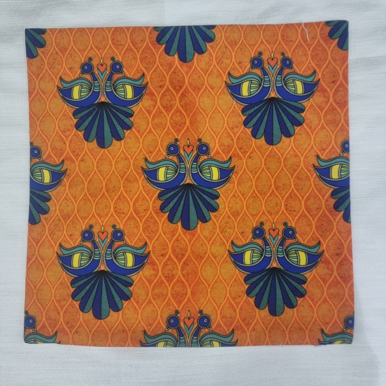 Peacock Pattern Cushion Cover view 3