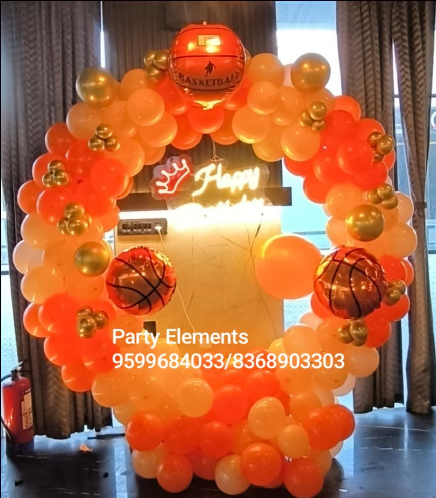 Basketball Balloon Arch