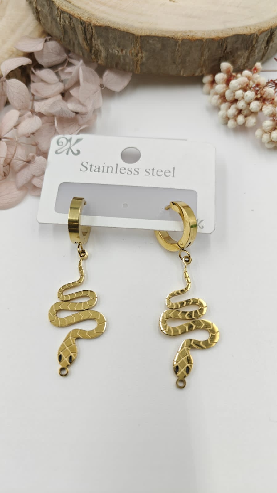 Snake Design Earrings view 2