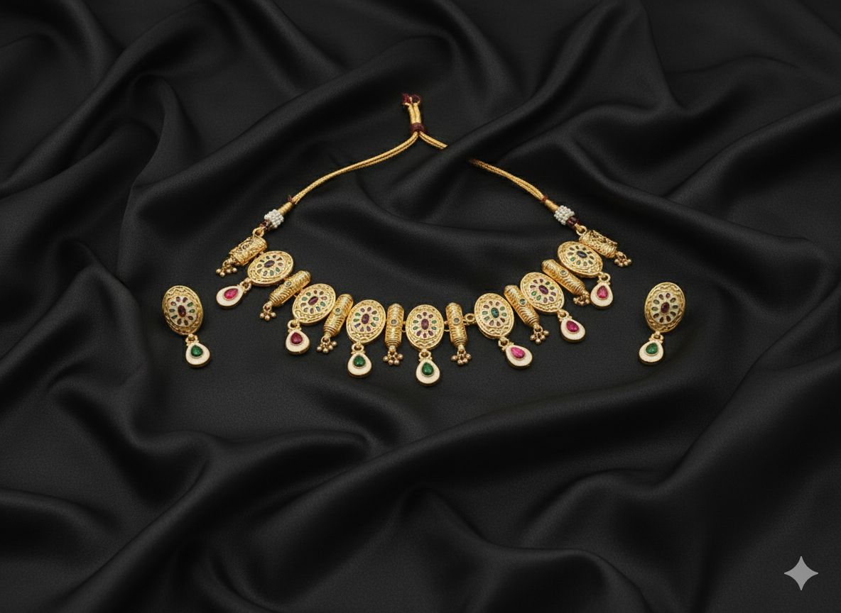 Traditional Golden Necklace view 3