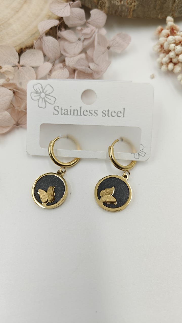 Stylish Stainless Steel Butterfly Earrings view 2