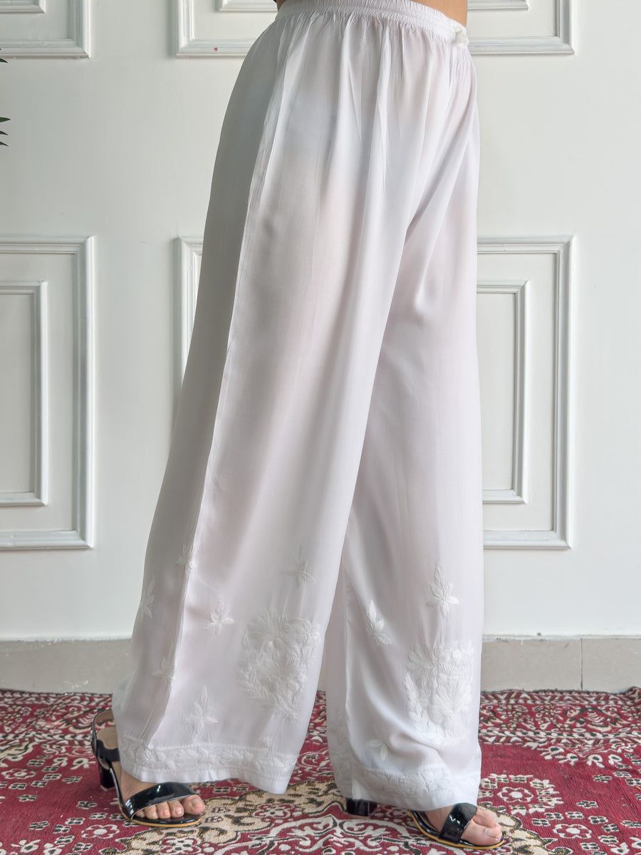 Chikankari Handwork Modal Plazo✨ view 2