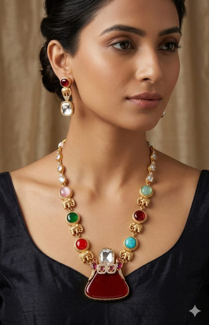 Multicolor Stone Neck Peice