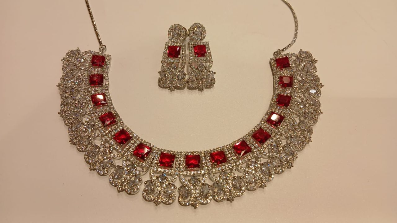 American Diamond Ruby Heavy Set view 3