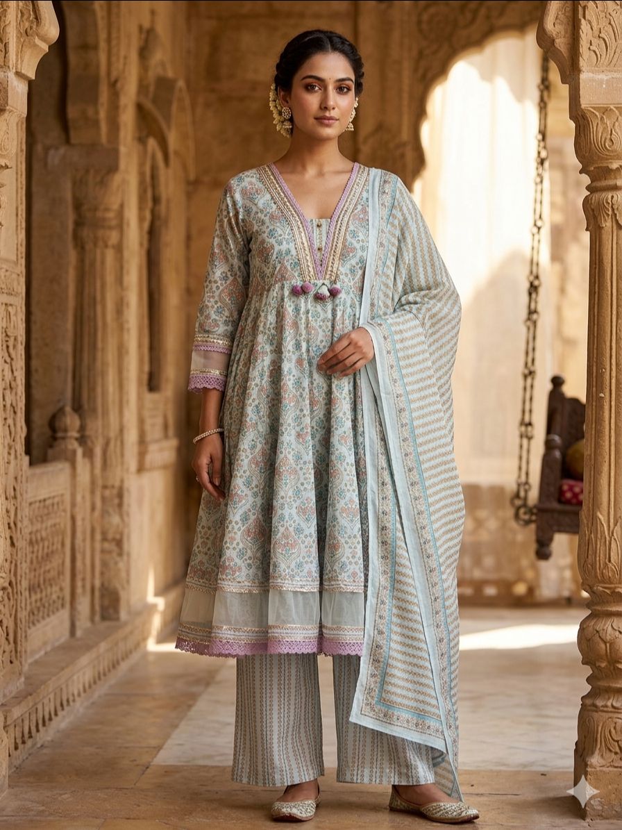 Carton Anarkali Suit Set