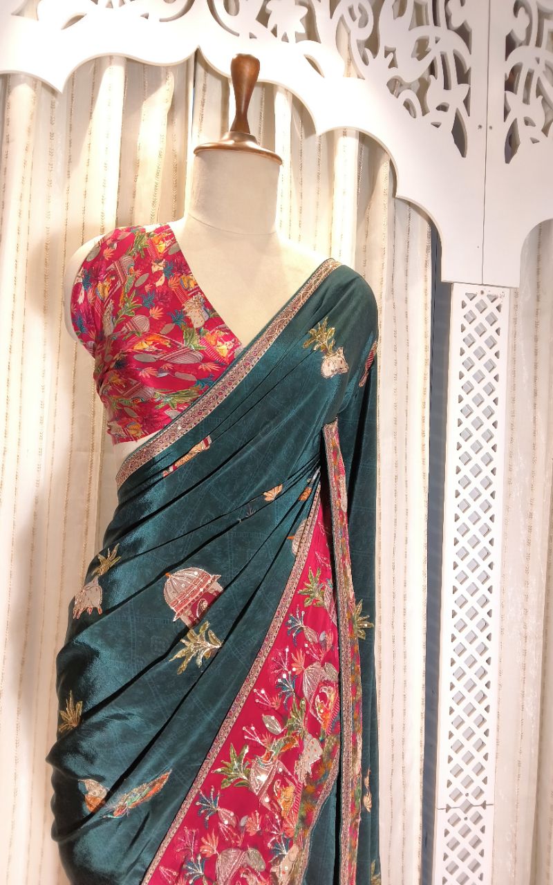 Badhani Silk Saree view 2