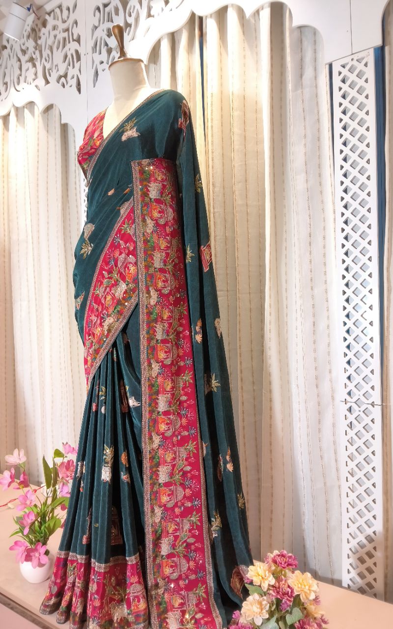 Badhani Silk Saree view 4