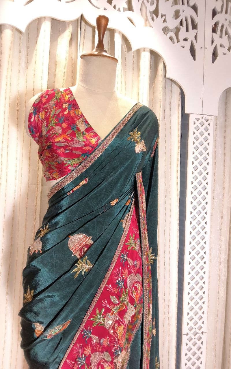Badhani Silk Saree view 8