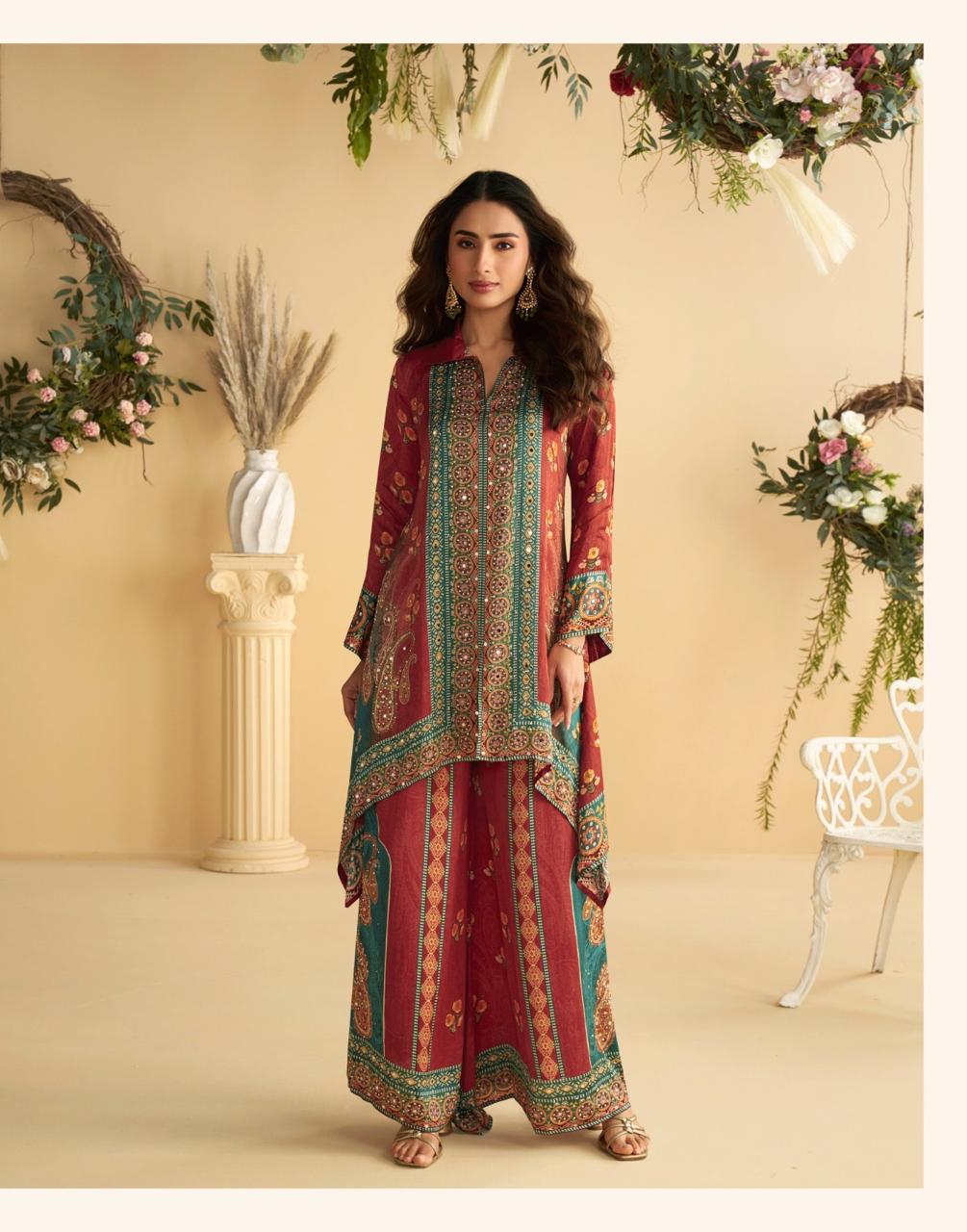 Ethnic stitched Cord Suit HC 2428 view 2