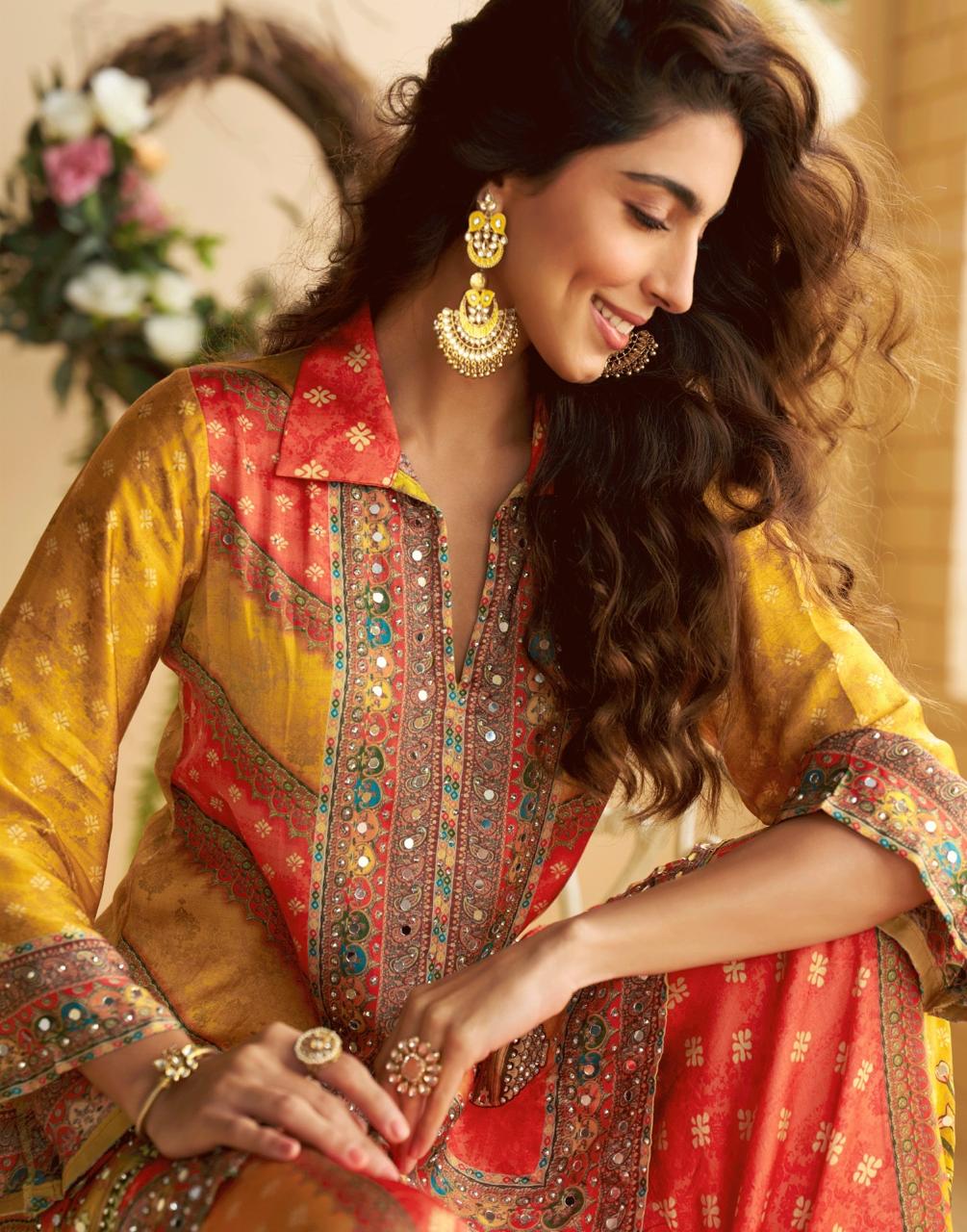 Ethnic stitched Cord Suit HC 2428 view 6