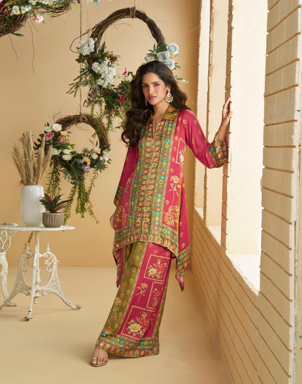 Ethnic stitched Cord Suit HC 2428 view 4