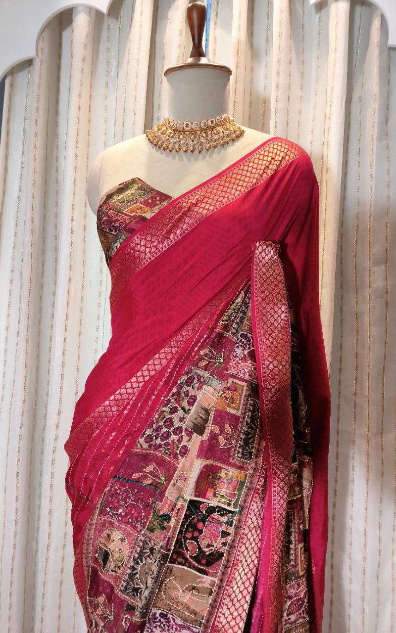 Crepe Saree view 6