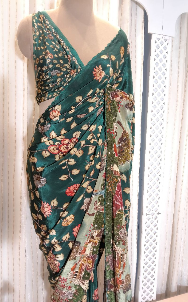 Crepe Saree 3 view 4