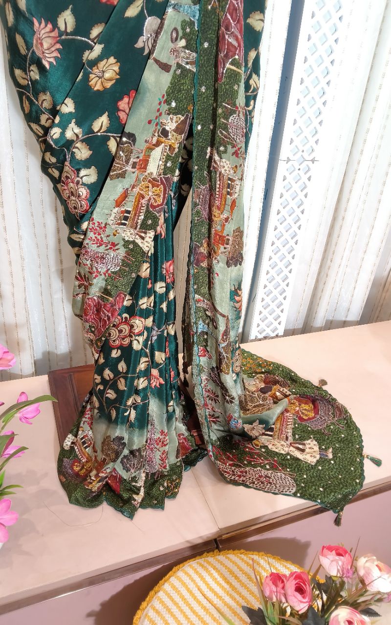 Crepe Saree 3 view 5