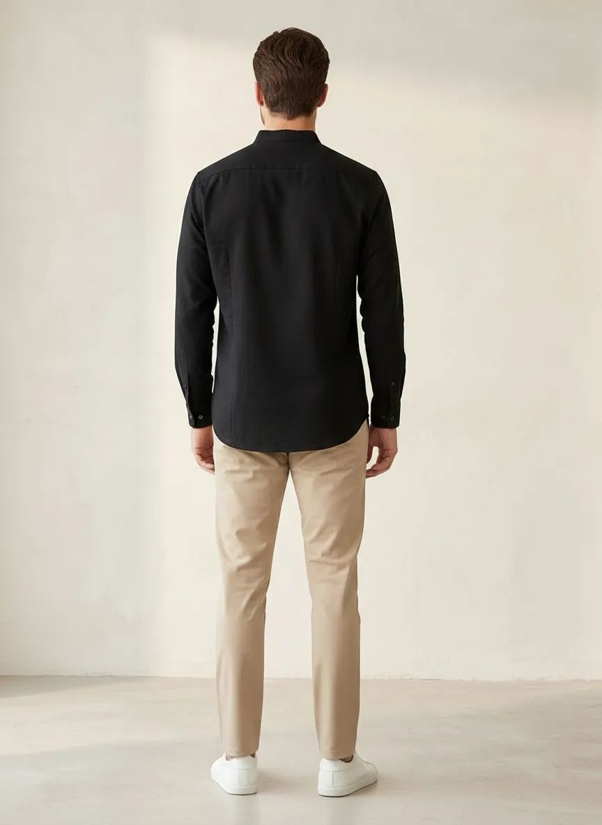 Classic Black Short Kurta view 2