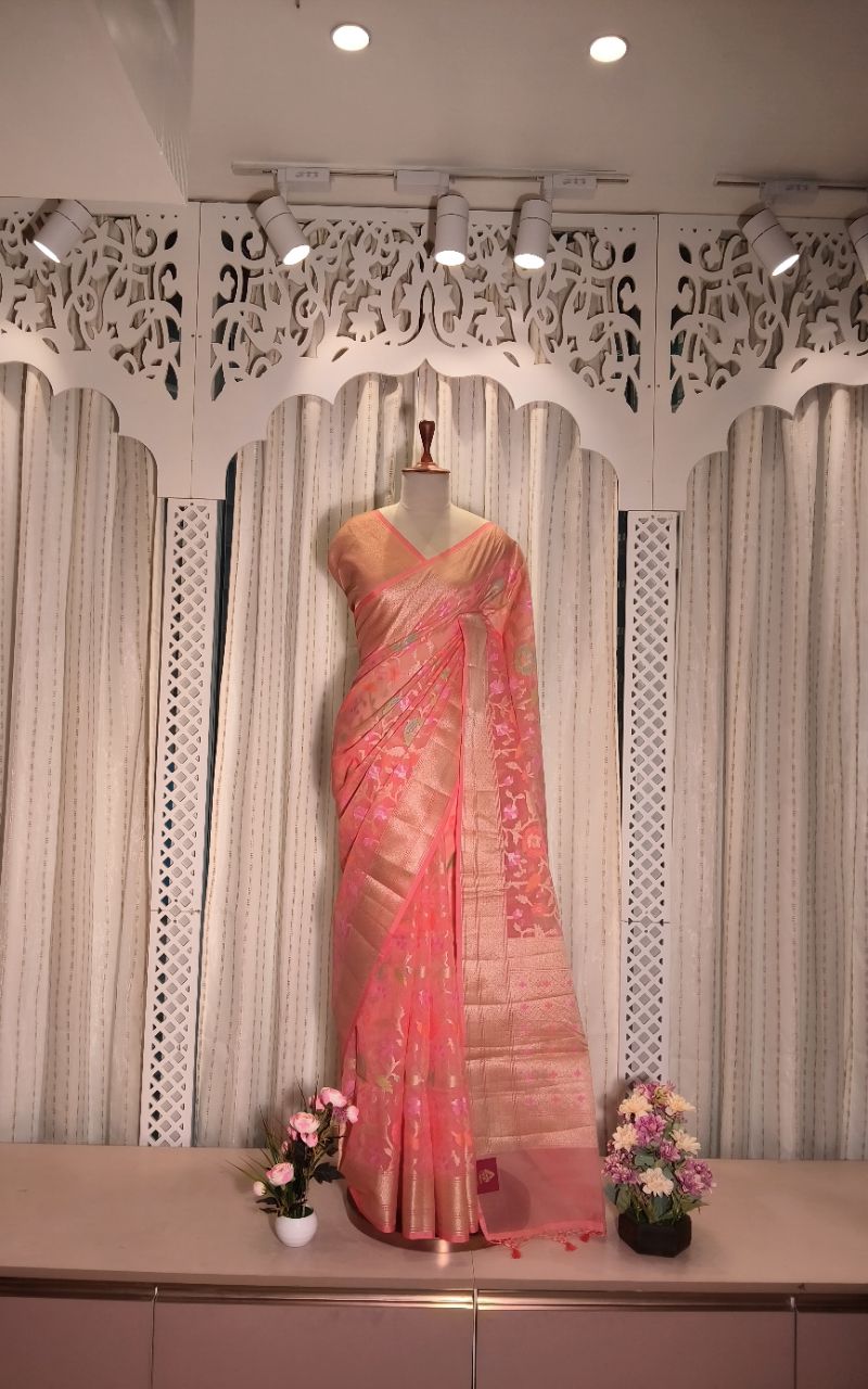 Banarasi kora sillk with full emboroidrry view 2