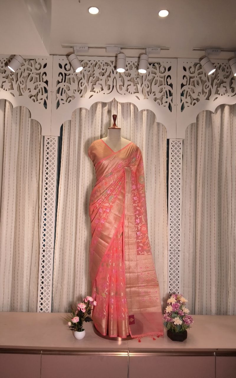 Banarasi kora sillk with full emboroidrry view 10