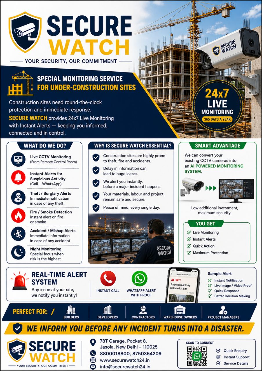 Secure Watch Live Monitoring For Under Construction Sites