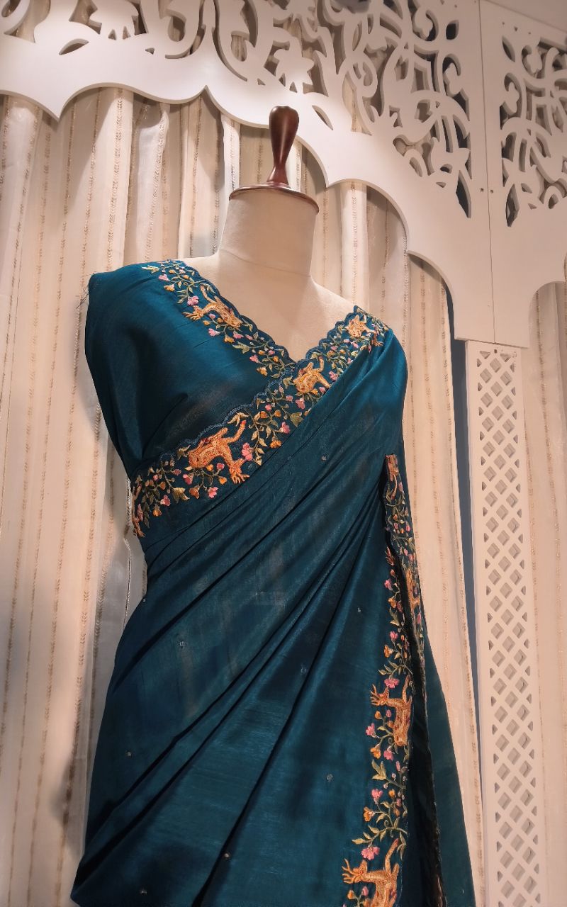 Semi Tussar Silk 2 view 4