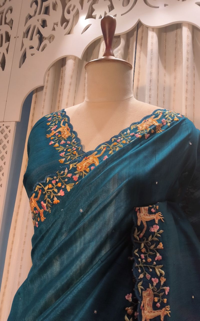 Semi Tussar Silk 2 view 3