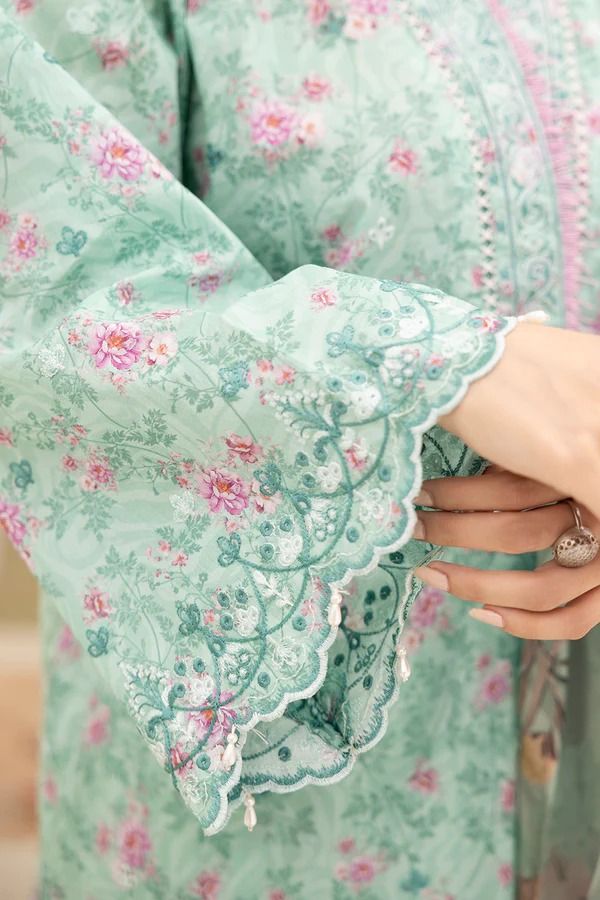Zellbury Embroidered Lawn 3 Piece Unstitched Suit WUS25E30149/ DF0021 view 2