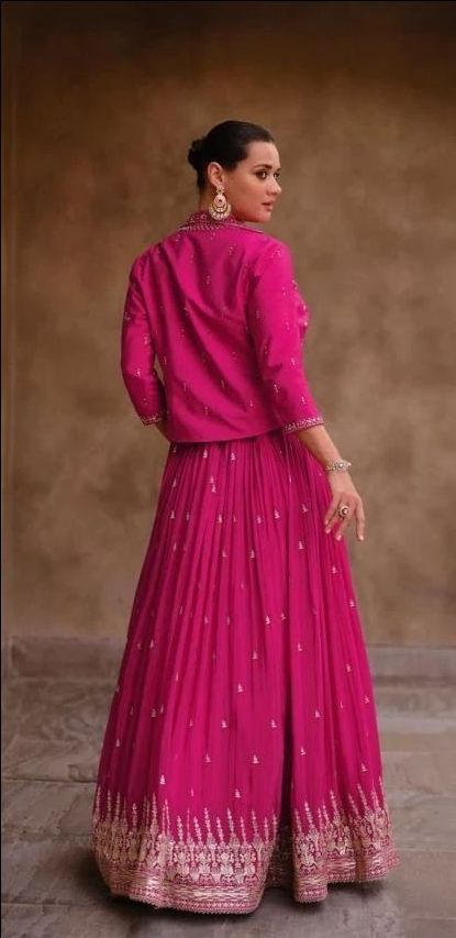 Simran Chinon Silk Designer Wedding Lehenga Suit / 5391/ SD0047 view 2