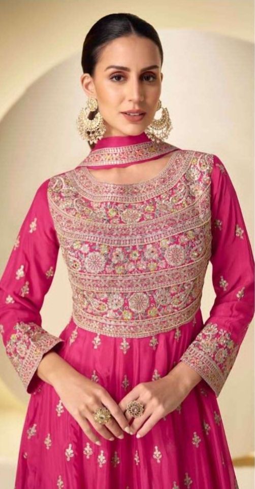 Embroidered Anarkali Suit Rasbari Colors Readymade Suppliers / 7626- A / SD00181 view 2