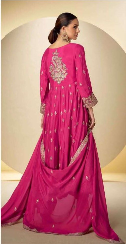 Embroidered Anarkali Suit Rasbari Colors Readymade Suppliers / 7626- A / SD00181 view 3