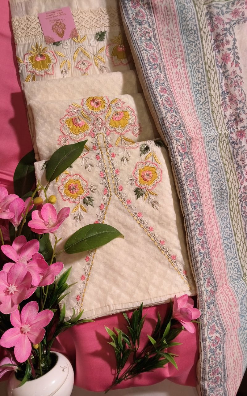 Jamdani Suit Fabric view 4