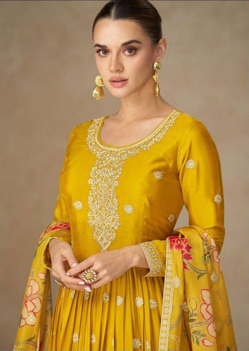 Anmol Premium Chinon Silk Readymade Gown Catalog / 10350 / HC002009 view 2