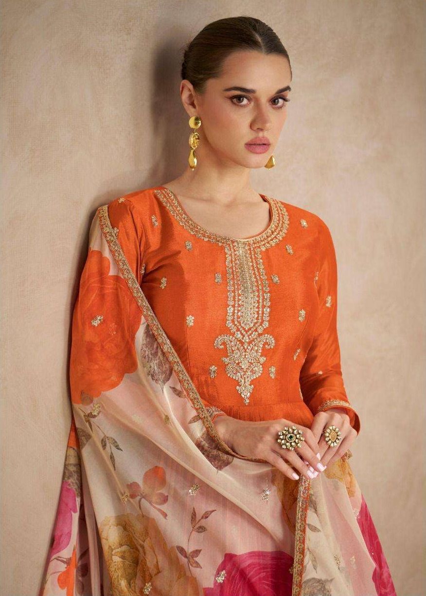 Anmol Premium Chinnon Silk Readymade Gown Catalog - 10352 / HC002009 view 2