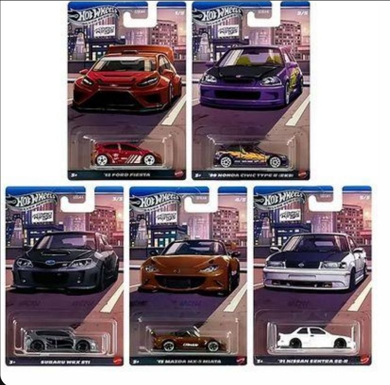 Hot Wheels Sliver Series Compact King SET Of 5