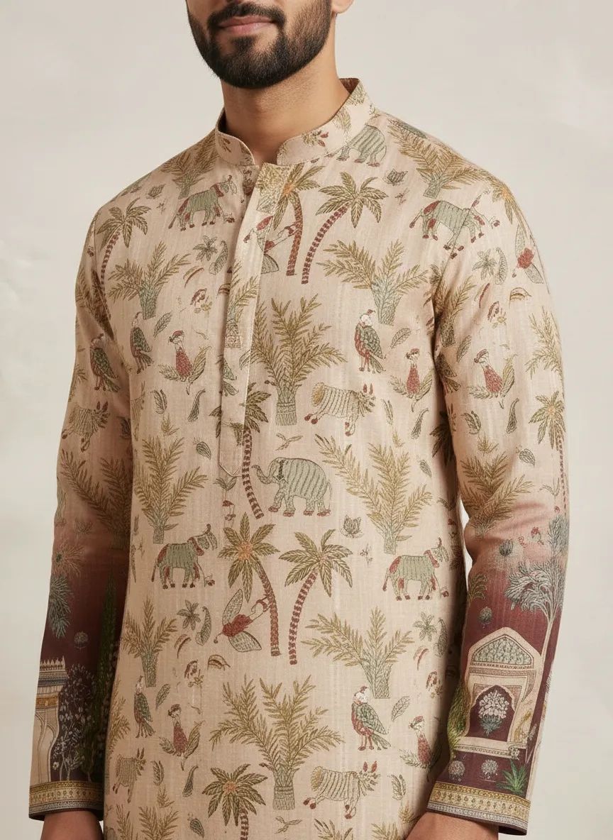Royal Mystic Printed Kurta Pant Set view 2