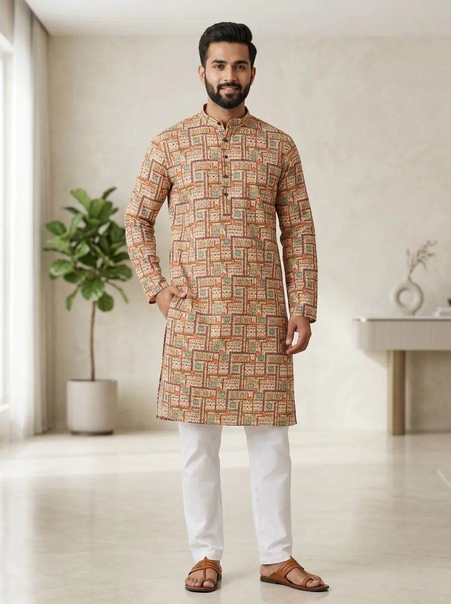 Kalakaari Printed Kurta Pajama Set