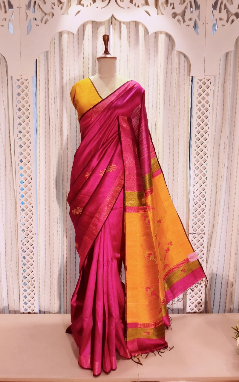Handloom Dupian Silk Saree view 2