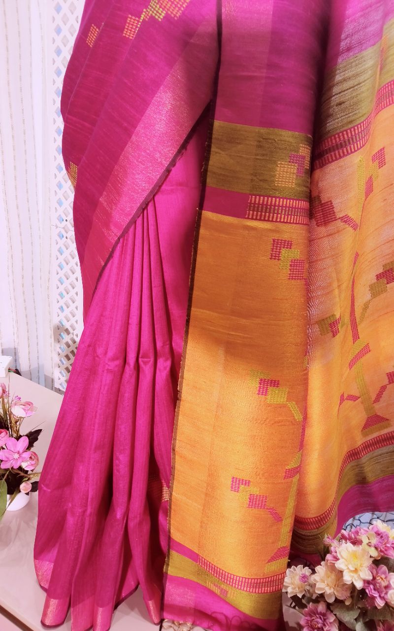 Handloom Dupian Silk Saree view 7