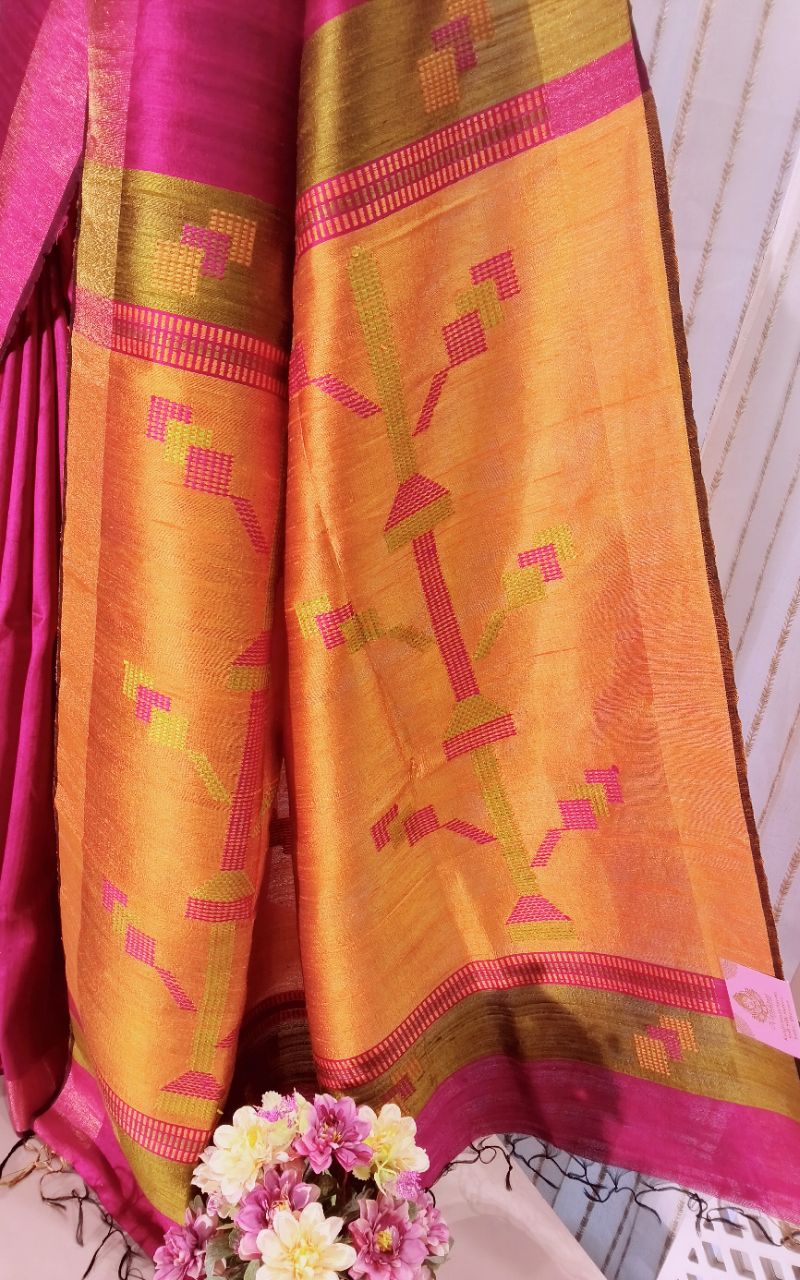 Handloom Dupian Silk Saree view 8