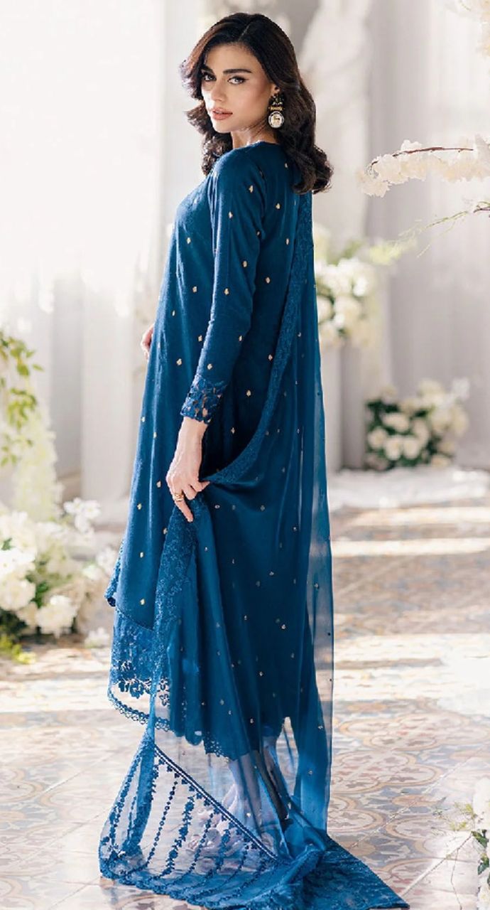 Azure | Ensembles Embroidered Formals | Aegean Breeze - 5 / HC001341 view 4