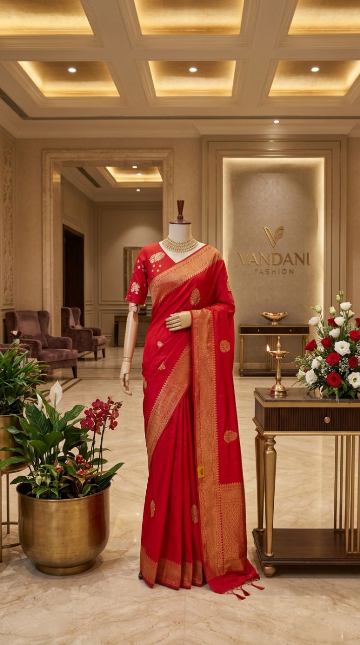 Designer Silk Saree With Hand Work And Jerry Border view 6
