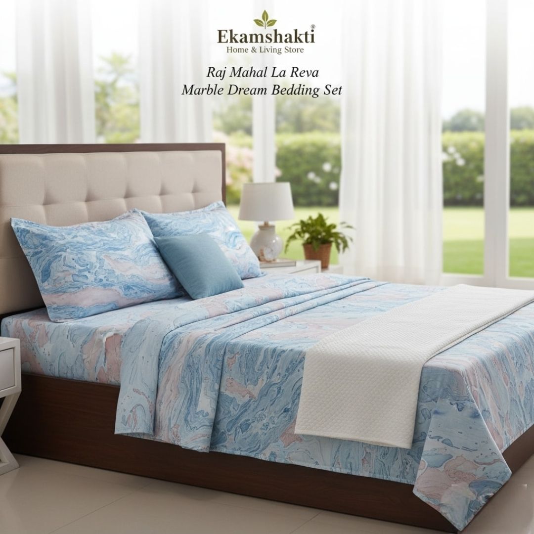Raj Mahal La Reva Marble Dream Bedsheets