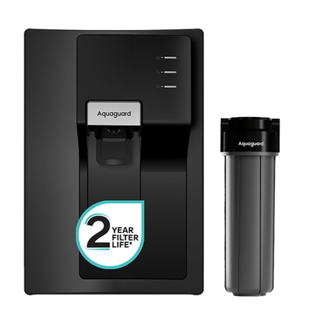 Aquaguard Nova RO + UV Stainless Steel Alkaline 2X Water Purifier | 2 Year Filter Life | With Mega Sediment Filter