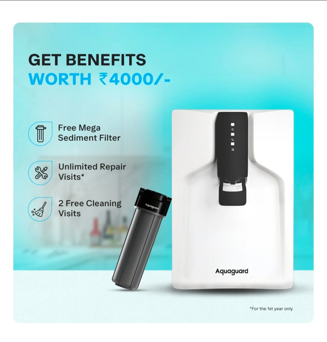 Aquaguard Vector RO+UV+MC 2X Water Purifier | 2 Year Filter Life | With Mega Sediment Filter view 3