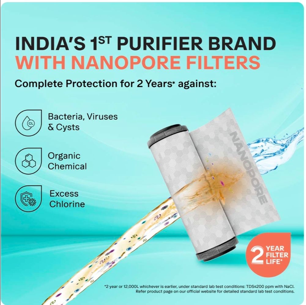 Aquaguard Enrich Crest UV Duo 2X Water Purifier | 2 Year Filter Life | With Mega Sediment Filter view 10